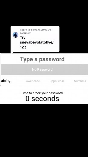 Secure password? on TikTok