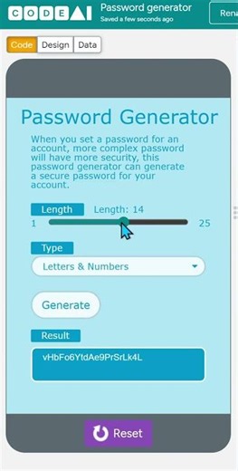 Code.org App Lab password generator