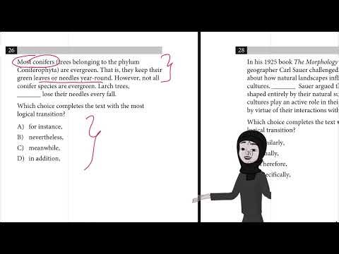 Sat practice test 10 Question 26 module 2 Reading & Writing Larch trees