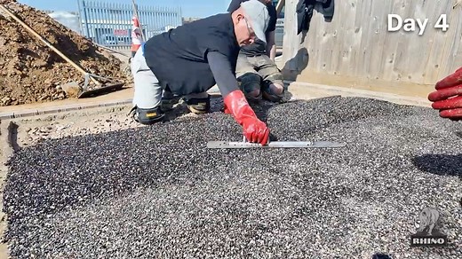 Today we’ll be sharing how to install a resin bound driveway, as part of our 5 day Franchise practical training programme, where we’ll take Alex & his team from Rhino Surfaces Croydon and teach them all they need to know about groundworks, levels, depths, block work, bases, compaction, mixing resin, installing resin and everything in between! Join us at our mockup house at Rhino HQ, as we take the guys through the resin bound installation process! To Become The Next Rhino Surfaces Franchise, Enq