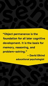 Learning that something still exists even though it's out of sight is object permanence - a major cognitive milestone for baby. Games like peekaboo or "hiding" a toy behind your back are easy games to help your baby discover this concept. Each time you play, baby is learning – and building the problem-solving skills they'll need as they grow! | Baby Einstein