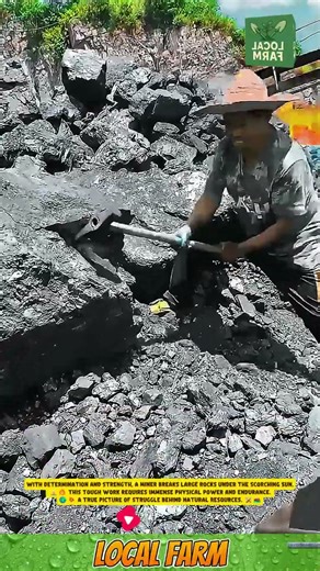 ⛏️🪨 Hard Work in the Stone Quarry 🌞💪 #innovation #construction #wallplaster