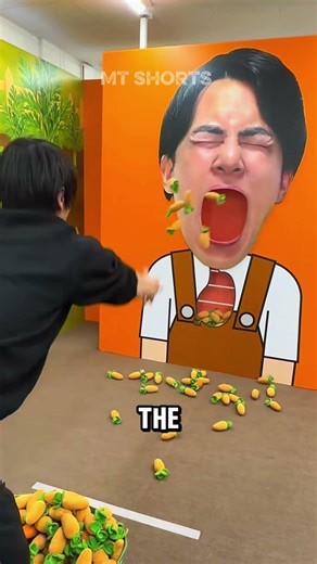 The carrot challenge seemed impossible, but he succeeded. #curiosity