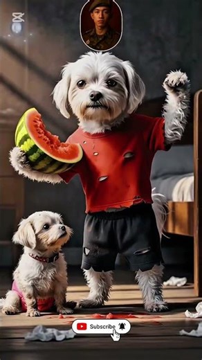 Mocking the cat ? The dog get revenge #aishorts #aivideo #funny #cute