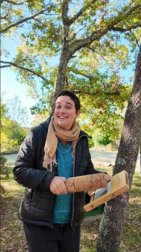Experimenting with a cork waterbottle and a mini washboard