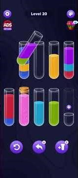 Water Sort. Puzzle Game. Level 20