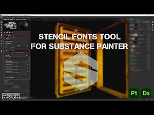 Stencil Fonts Tool for Substance Painter
