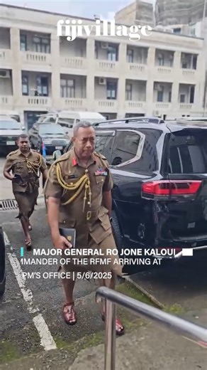 Commander of the Republic of Fiji Military Forces arriving at the PM's office | 5/6/25 | fijivillage