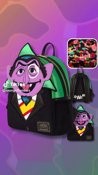 Sesame Street Exclusive Count Von Count Cosplay Mini Backpack 💎 Only available on Loungefly.com (Link in bio) #loungefly #loungeflynews #sesamestreet