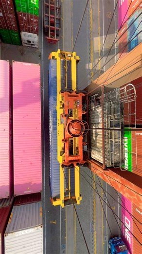 Container Handling with RTG Crane #craneoperator #containerterminal #containerhandling