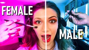Female and male makeup artists compete for the best makeover title