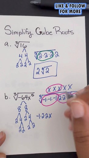 How to simplify cube roots. #cuberoots #simplifyingcuberoots #cubicroots #algebra2 | Impactmath19
