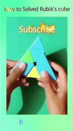 Easy trick to solve Rubik's cube#pyramidscubetutorial #shortsviral