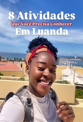 8 ATIVIDADES QUE VOCÊ PRECISA CONHECER EM LUANDA👇🏾 1. Conhecer um museu que preserva a história da escravatura em Angola. 2.\tExplorar uma fortaleza histórica com uma vista panorâmica. 3.\texplorar e fazer compras num mercado de artesanato local. 4.\tMergulhar em uma exposição artística que reflete nossa essência 5.\tOuvir o som envolvente dos nossos instrumentos africanos ao vivo. 6.\tProvar a culinária típica angolana em um restaurante tradicional. 7.\tVisitar um dos pontos mais de Luanda, c