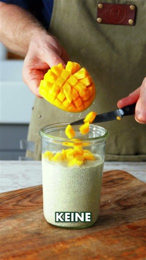 Mango Coconut Chia Pudding 🥭🥥✨ #chiapudding #mango #yummy