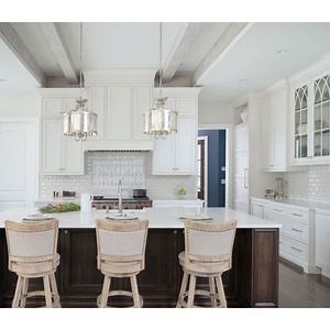 [Hot Item] Factory Direct Cocinas Modulares Laminate Finish Affordable Modern Antique Farmhouse Kitchen Cabinets for Sale