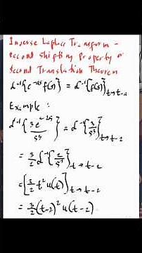 Inverse Laplace Transform - Second Shifting Property Or Second Translation Theorem - Example 3