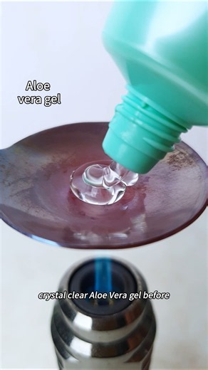 What will happen if you heat the Aloe vera gel with Hot Spoon #experiment #satisfying #shorts