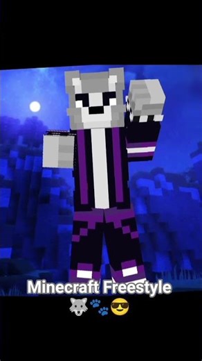 Minecraft selfie with Freestyle 🐾 #minecraftshorts #minecraft