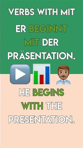 German Verbs with 'MIT' (Dative Case) #shorts #learngerman #b1german