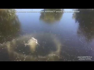 Microbubble aeration hose around fine bubble diffuser | bubbleTECH.eu