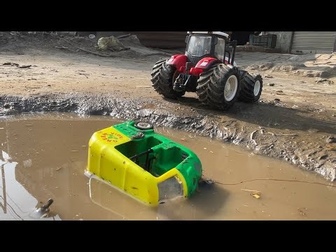 Mini Bajaj auto RikshawRC Tractor remote control accident 😱😱￼