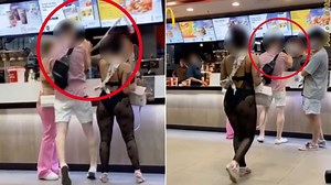 Shocking moment McDonald's customer 'loses it' at employee in Sydney Macca's