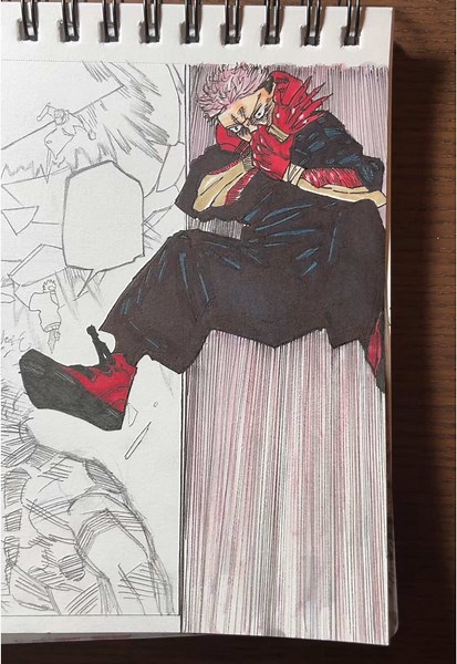 Impressive Manga Animation Tutorial featuring Itadori from Jujutsu Kaisen