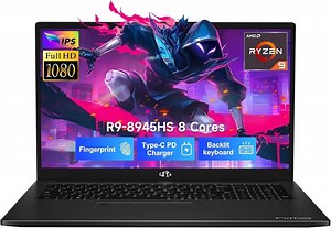 Nimo Gaming Laptop 17.3" Ryzen 9 8945HS,32GB RAM, 2TB SSD, Radeon 780M Graphics, PD 100W Type-C 4.0, AI&VR Ready Copilot PC, Backlit Keyboard Fingerprint