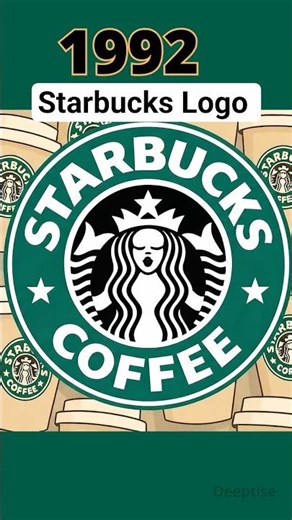 Starbucks 1992 Logo Evolution☕ #starbucks #logoevolution #logohistory #brandhistory #brandlogo