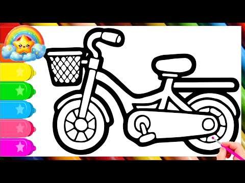 How To Draw a Rainbow Bicycle | Rainbow Bicycle Drawing For Kids | Easy Bicycle Drawing For Kids