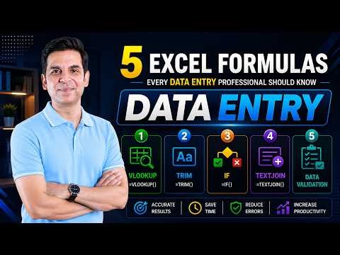 Top 5 Excel Formulas for Data Entry Jobs, You must know in 2026