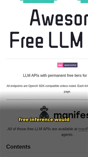 Awesome-free-llm-apis: permanent free LLM API key list