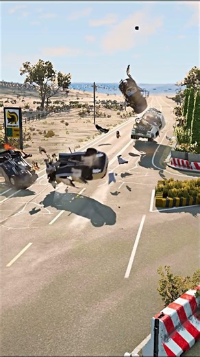 Realistic Highway Car Crashes #319