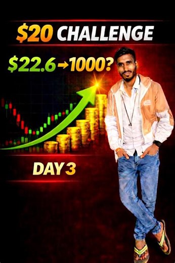 $20 to $1000 Trading Challenge | Day 3 | $5.5 Loss 😓 | Crypto Trading Journey #stoploss #part