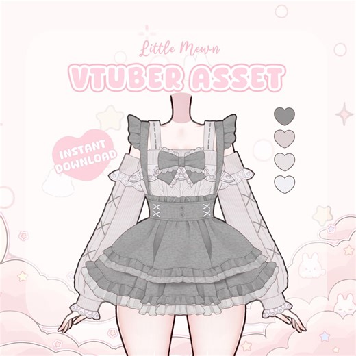 Vtuber Asset | Dolly Outfit Body Model | Vtube Studio - Etsy
