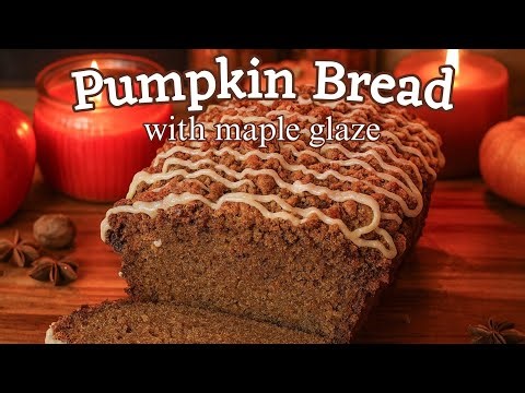 Soft & Moist Pumpkin Bread Recipe + Maple Glaze | Cozy ASMR Baking