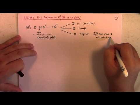 Differential Geometry: Lecture 12 part 1: surfaces in R3