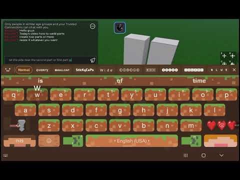 Welding parts tutorial in Roblox F3X Building Tools