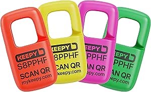 Lost and Found Labels | Smart QR Code Stickers for Valuables, Water Bottles, Tools, Laptops, Notebooks, Bikes, and More | KeeperQR | 18 Pack