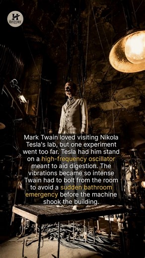 42K views · 1K reactions | Nikola Tesla and Mark Twain had an electric friendship with a costly secret. | The History Page | Facebook