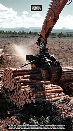 Log Grapple worktool that grips and cuts timber to improve logging efficiency #worktool