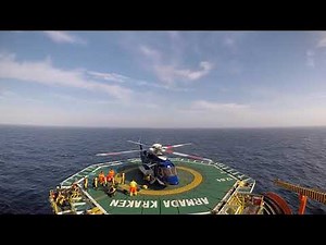 Heilcopter landing on an offshore FPSO (Armada Kraken)