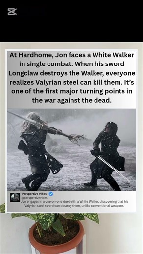 Valyrian Steel vs Ice. This is the fight that proved Jon Snow’s sword was the Key #gameofthrones
