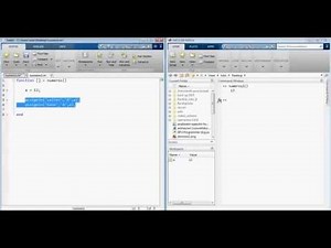 Guardar Variables de Funciones al Workspace de Matlab