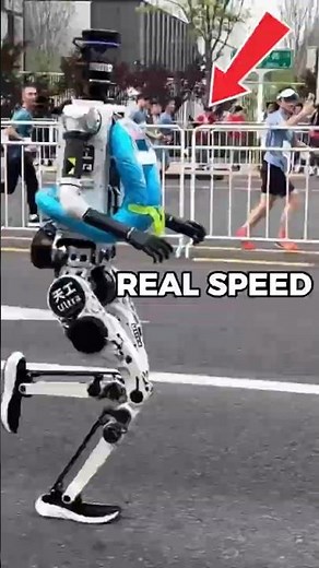 Humanoid Robot Breaks Half Marathon Speed Record 🤖 #trending #robot #shorts