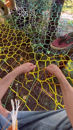 Chaos Weaving with a Leaf Blower | ASMR Treehouse Web Creation