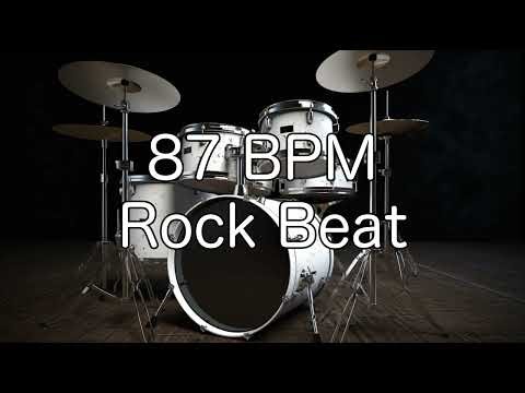 87 BPM Punchy Rock Drum Beat for Guitar, Bass and Instrumental Practise