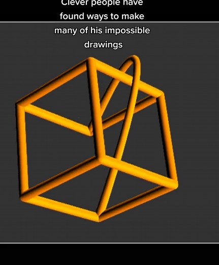 eschers impossible cube #mcescher #escher #impossiblecube #illusions #opticalillusion #nerd #geek #nonpolitical