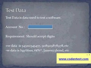 Data and Data Types in Testing